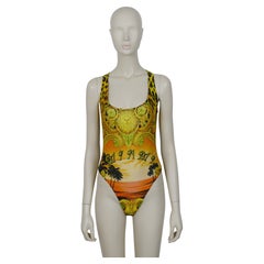 Gianni Versace Vintage Miami Barroco Print One-Pïece Swimsuit