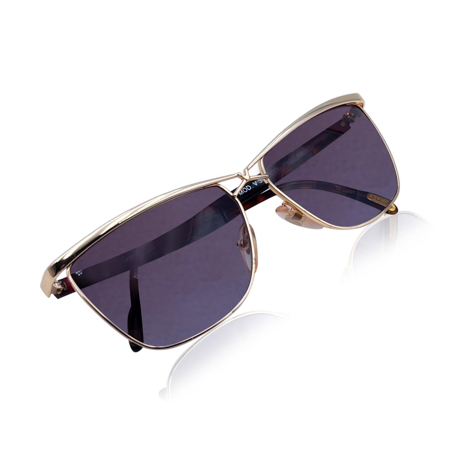 Gianni Versace Vintage Mint Gold Metal Sunglasses V 30 58/12 140mm In New Condition In Rome, Rome