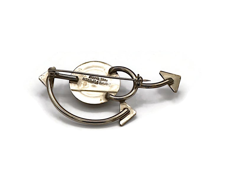 GIANNI VERSACE Vintage Modernist Brooch For Sale at 1stDibs