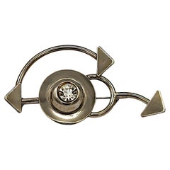 GIANNI VERSACE Vintage Modernist Brooch