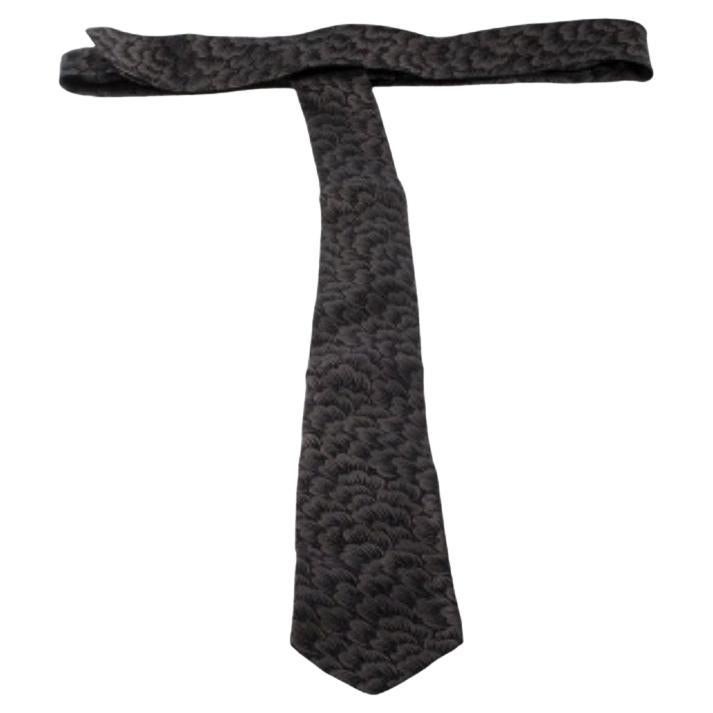Gianni Versace, cravatta skinny in seta jacquard floreale viola d'epoca