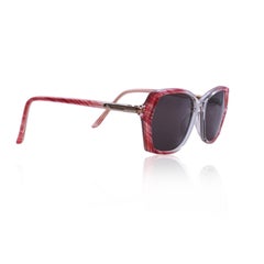Lunettes de soleil vintage rouges et transparentes Gianni Versace Mod. V 292 54/15 135 mm