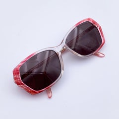 Gianni Versace Vintage Rote und klare Sonnenbrille Mod. V 292 54/15 135 mm