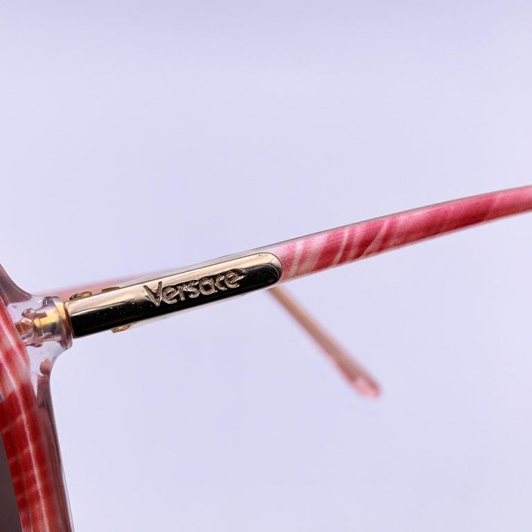 versace red frame glasses