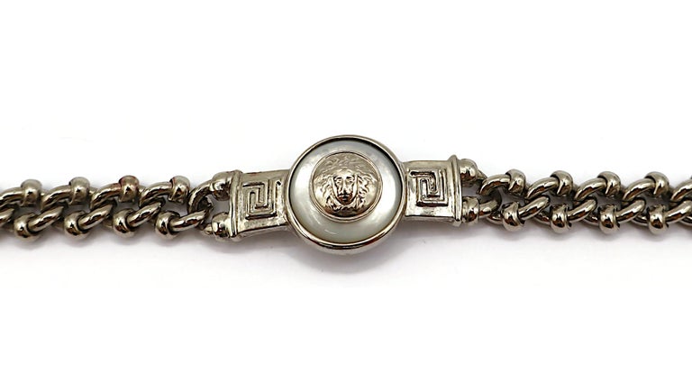 【公式】 Tone Silver Vintage VERSACE GIANNI Medusa For Bracelet Chain アクセサリー