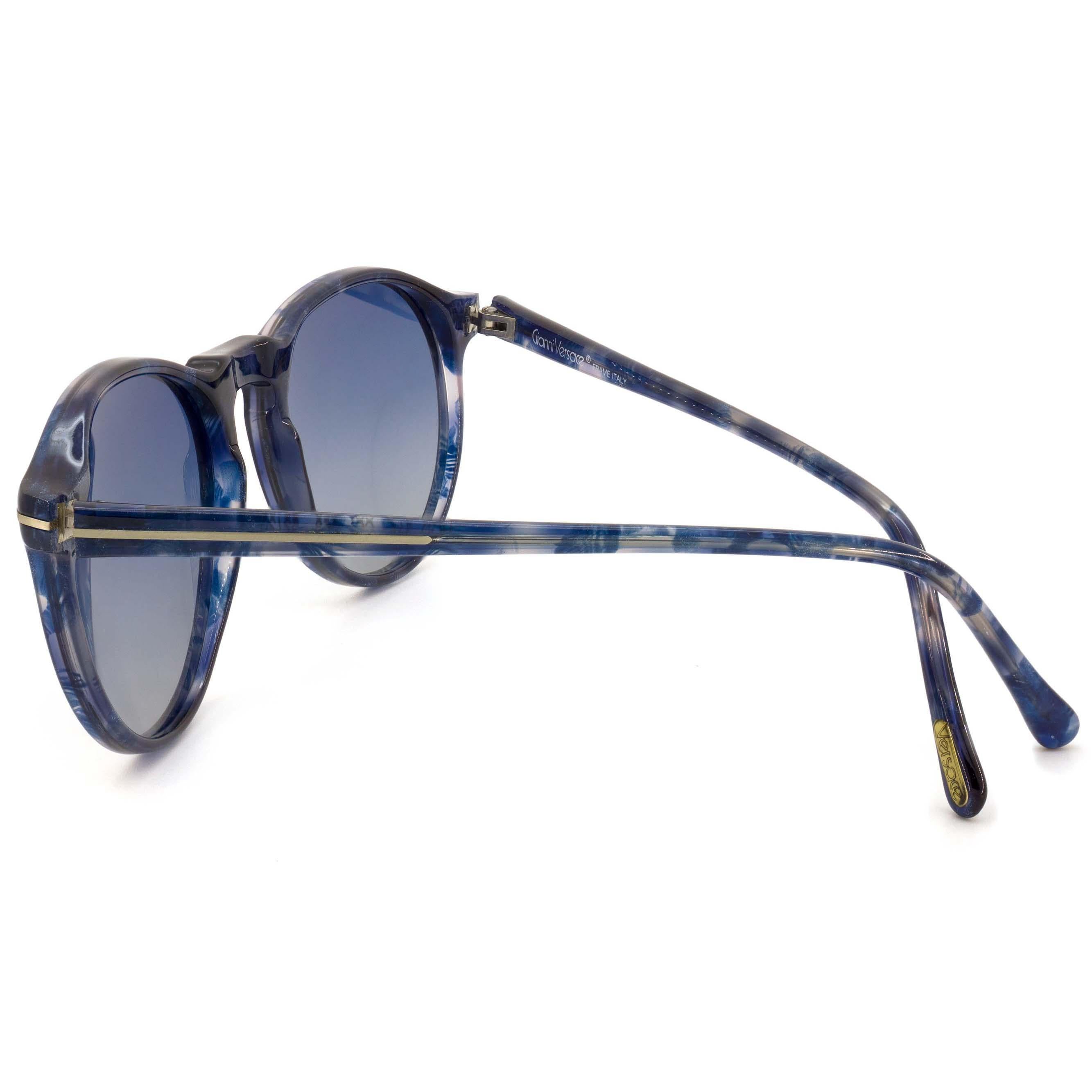 Gray Gianni Versace vintage sunglasses 70s For Sale