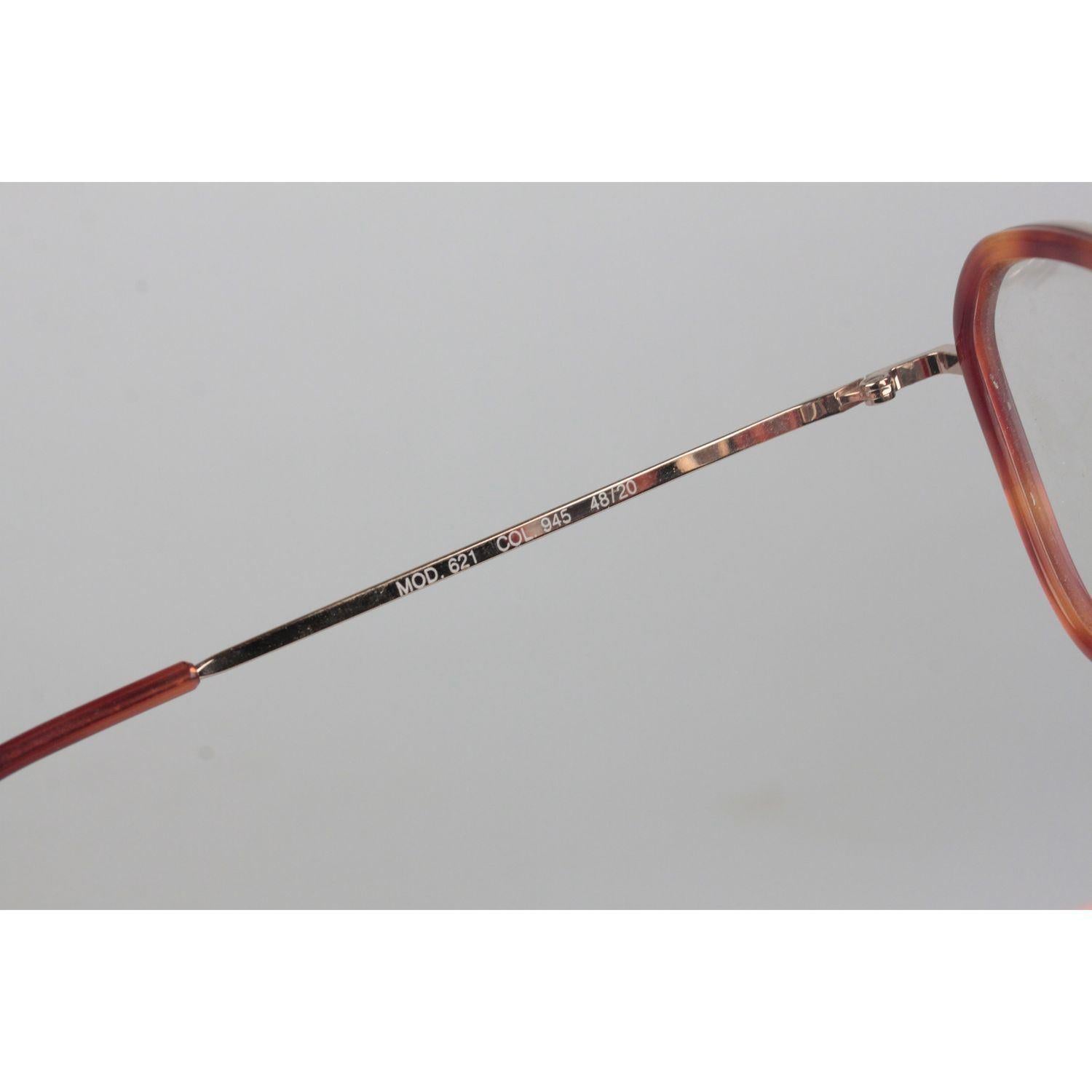 Material: Metal, Acetate Color: Brown, Gold Model: 621 Gender: Womens Condition Details:New or Never Worn. NOS (NEW OLD STOCK) - They will come with a GENERIC case. Measurements: TEMPLE MAX. LENGTH: 135 mm TEMPLE TO TEMPLE - MAX WIDTH: 135 mm EYE /