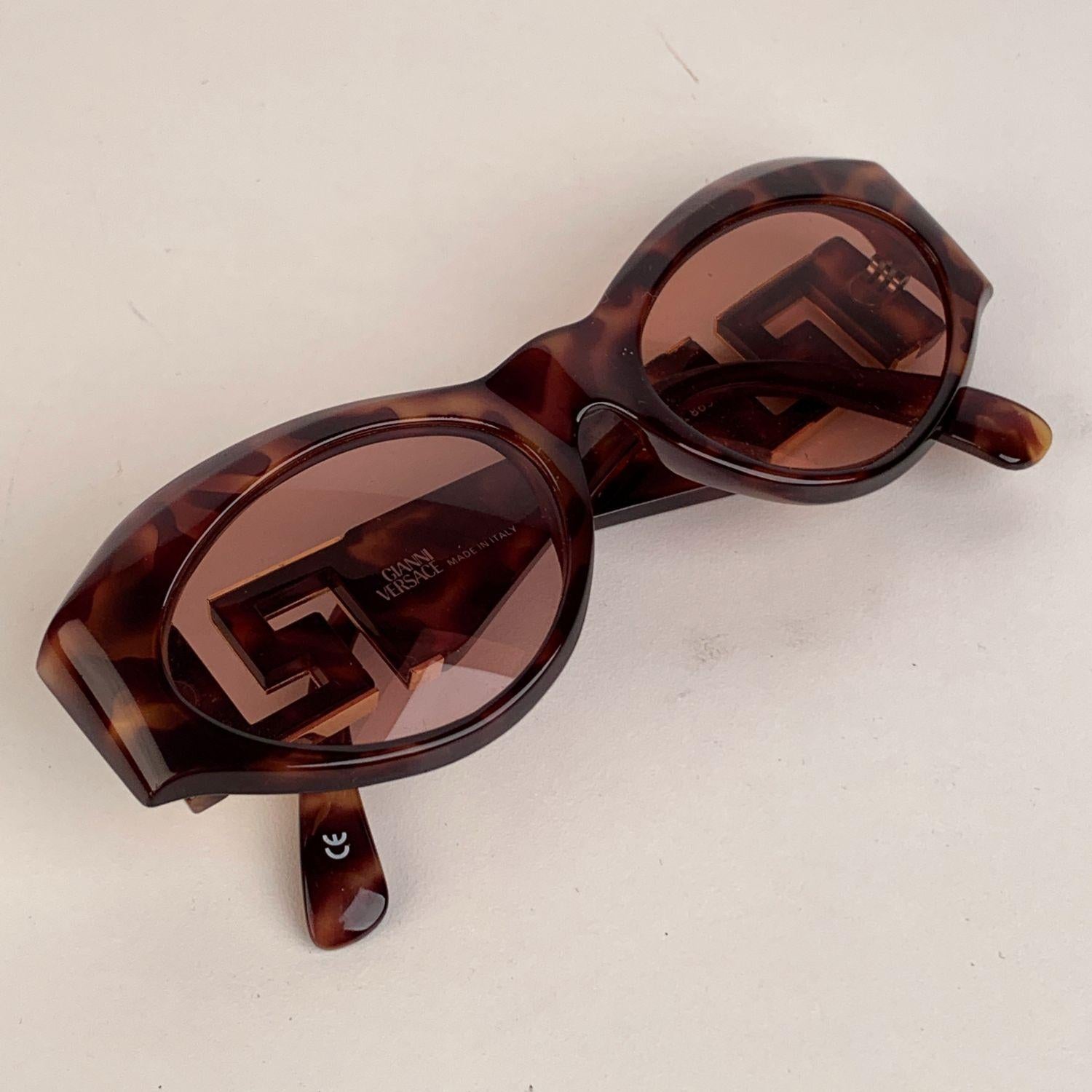 Gianni Versace Vintage Tortoise Sunglasses Mod T94/C Crystals 3