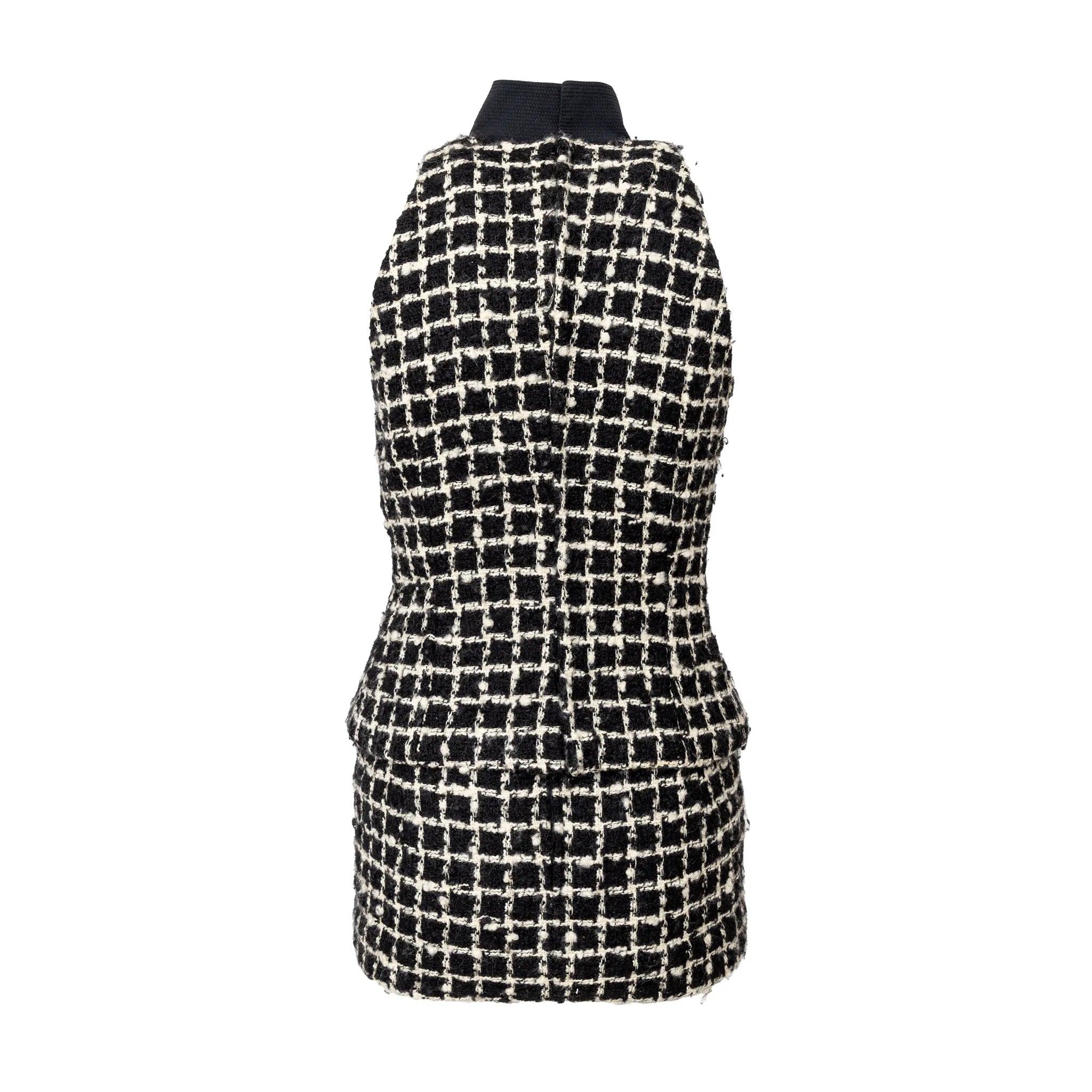 Gianni Versace Conjunto de Tweed Vintage - Años 90 Negro en venta