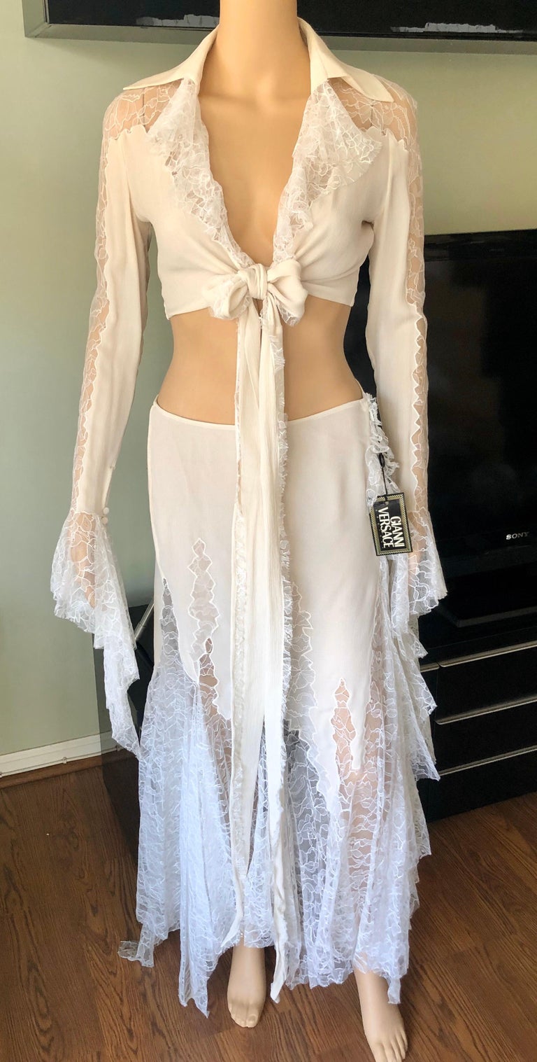 Versace two piece lace set Clearance