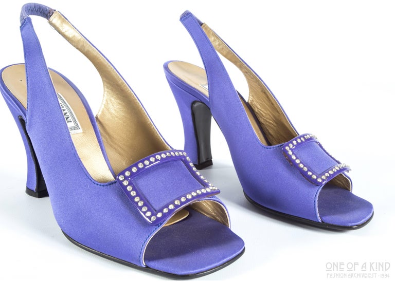 satin platforms versace