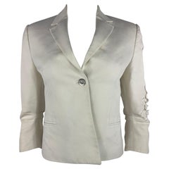 Gianni Versace Giacca Blazer Bianca, Taglia 38