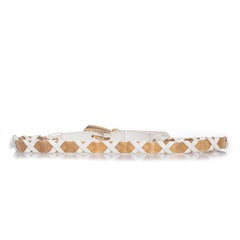 Gianni Versace, White leather and metal braided belt