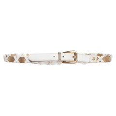 Gianni Versace, White leather and metal braided belt