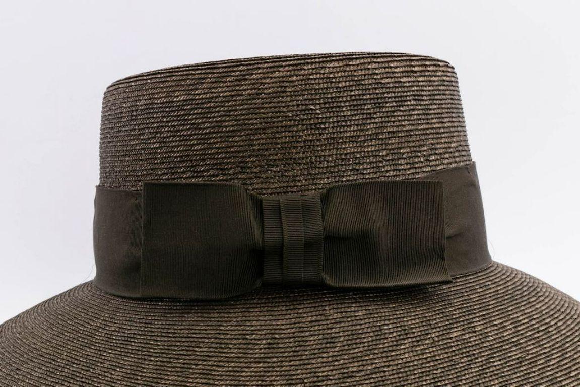 Gianni Versace Wide Brim Hat in Straw For Sale 1
