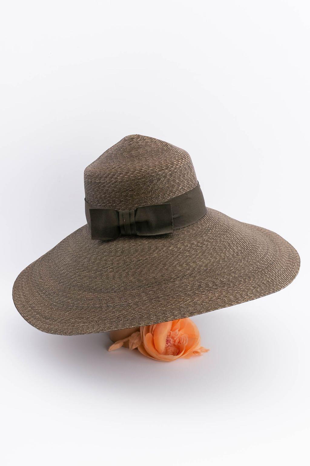 Gianni Versace Wide Brim Hat in Straw For Sale 2