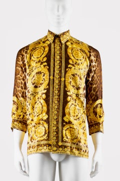 Gianni Versace Wild Baroque Print Silk Shirt Spring Summer 1992