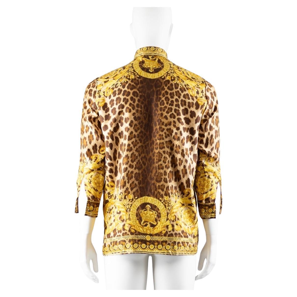 Gianni Versace Wild Baroque Print Silk Shirt Spring Summer 1992
