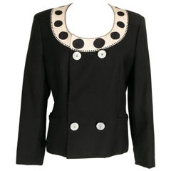 Chaqueta de lana y seda Gianni Versace