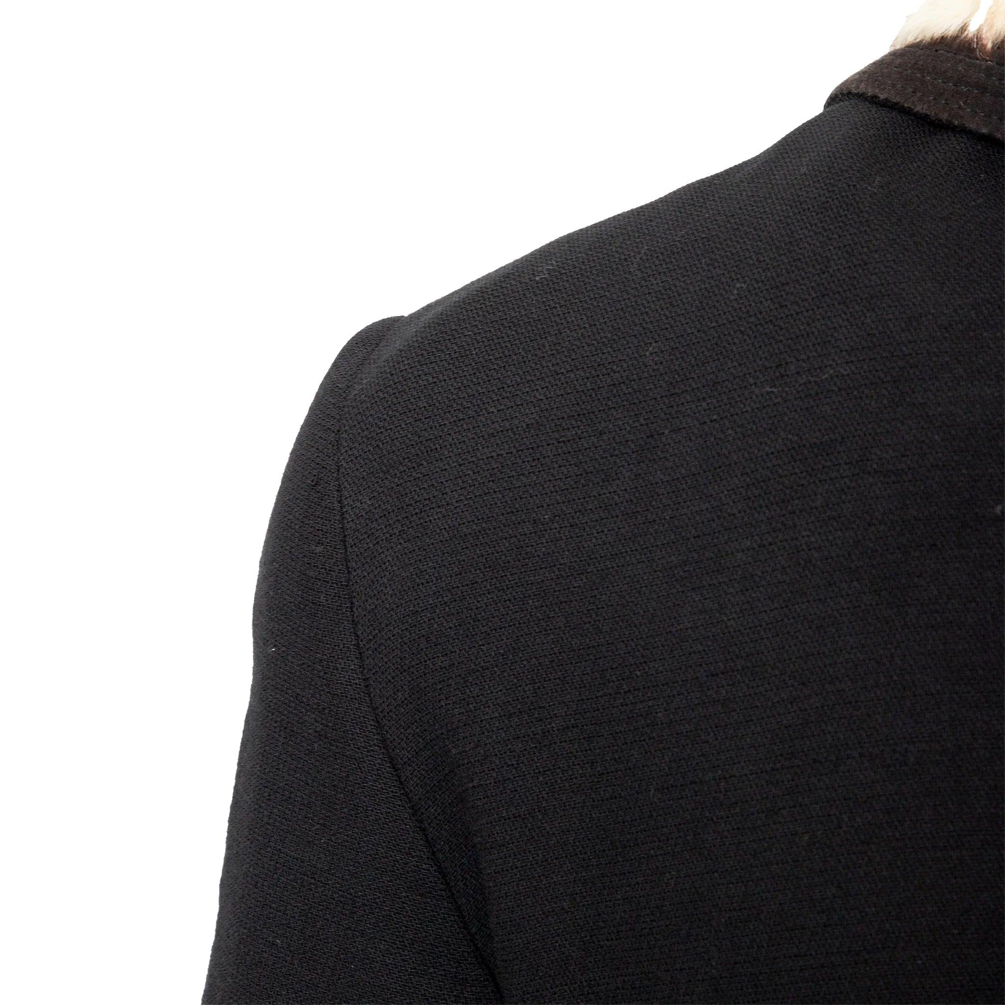 Gianni Versace Veste en laine avec empiècements en fourrure - années 90 en vente 2