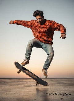 GIANNI VERSACE, Wool, Orange, Tiger Pattern, Crewneck Sweater