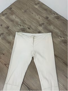 Gianni Versaci Weiße Lederhose aus dem Jahr 1990