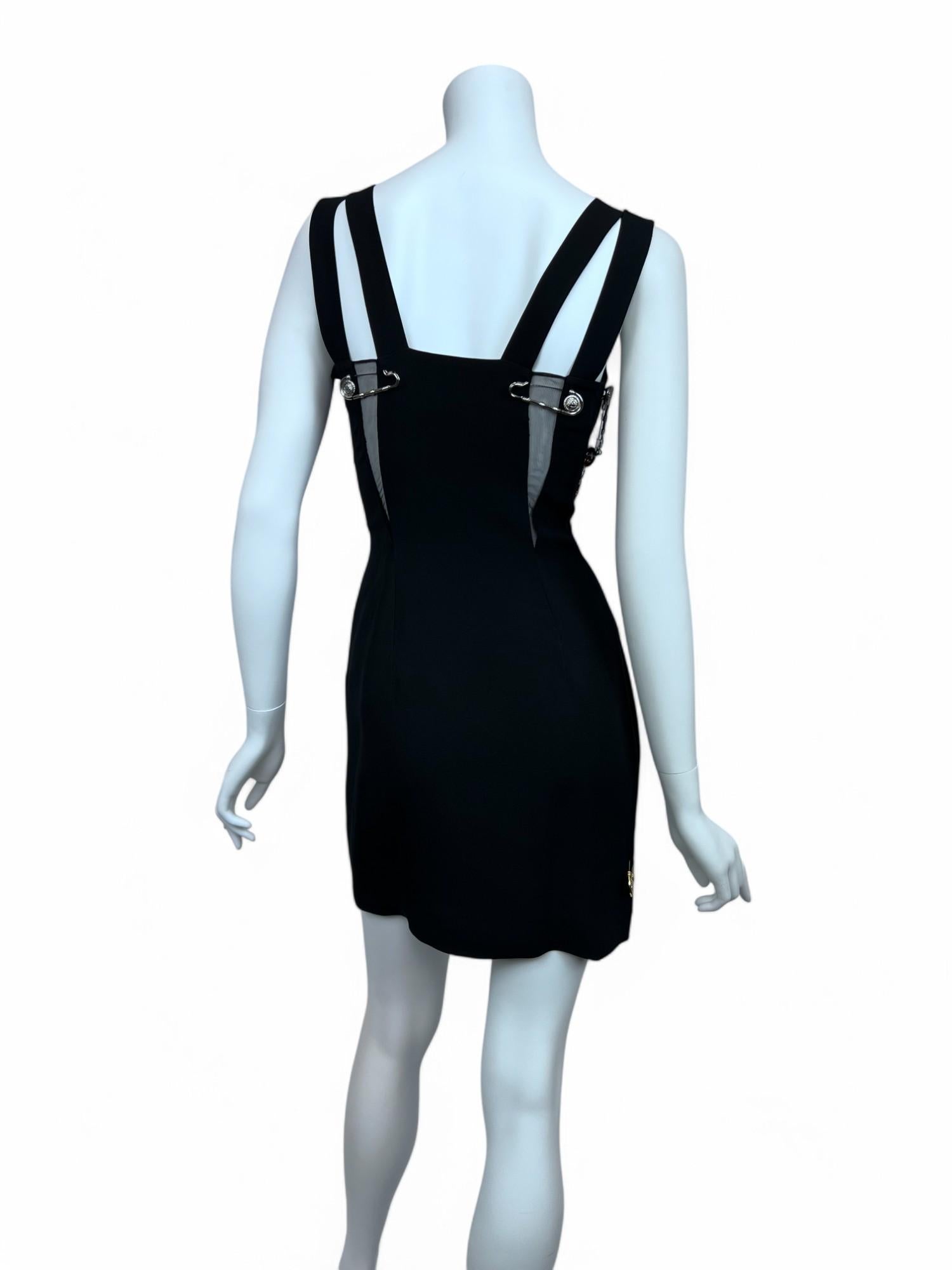 Women's Gianni Versace Safety Pin Mini Dress Sz: 38 For Sale