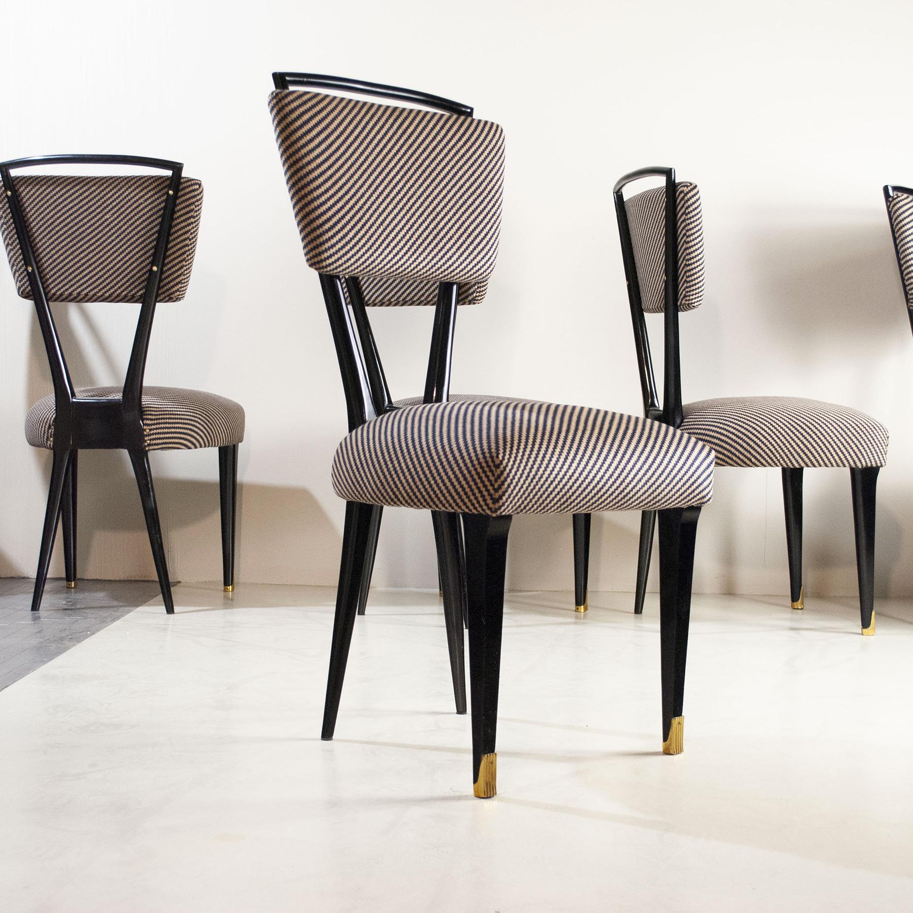Gianni Vigorelli Italian Designer Set 8 Chairs 50's 4