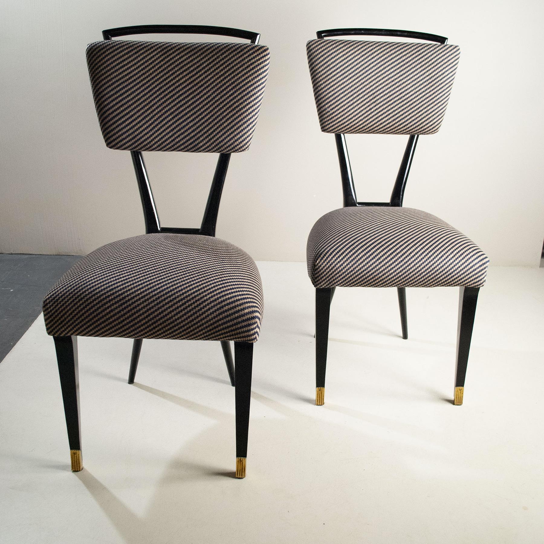 Mid-Century Modern Gianni Vigorelli Italian Designer Set 8 Chairs 50's