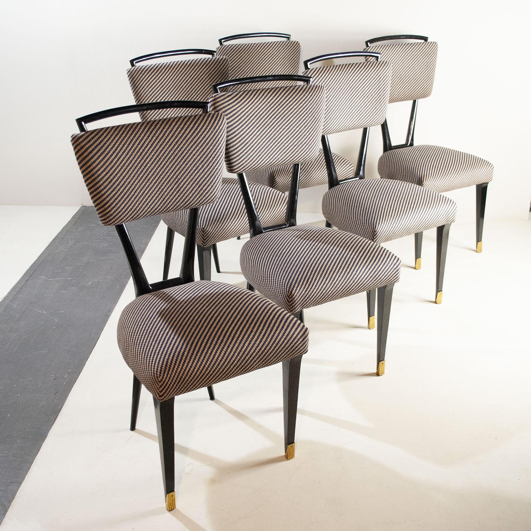 Gianni Vigorelli Italian Designer Set 8 Chairs 50's 1