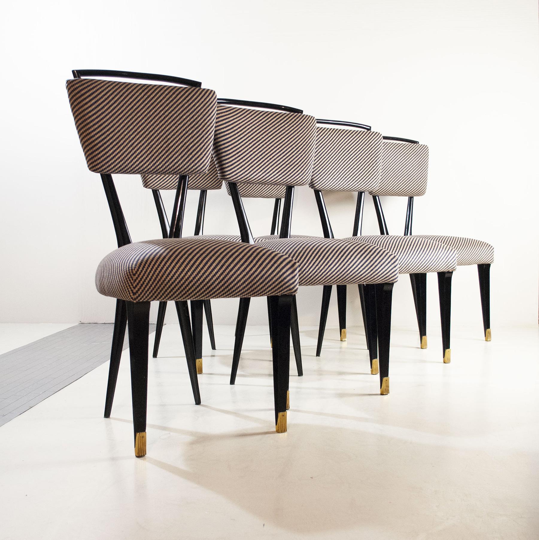 Gianni Vigorelli Italian Designer Set 8 Chairs 50's 2