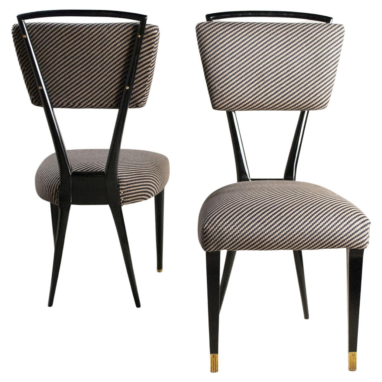 Gianni Vigorelli Italian Designer Set 8 Chairs 50's