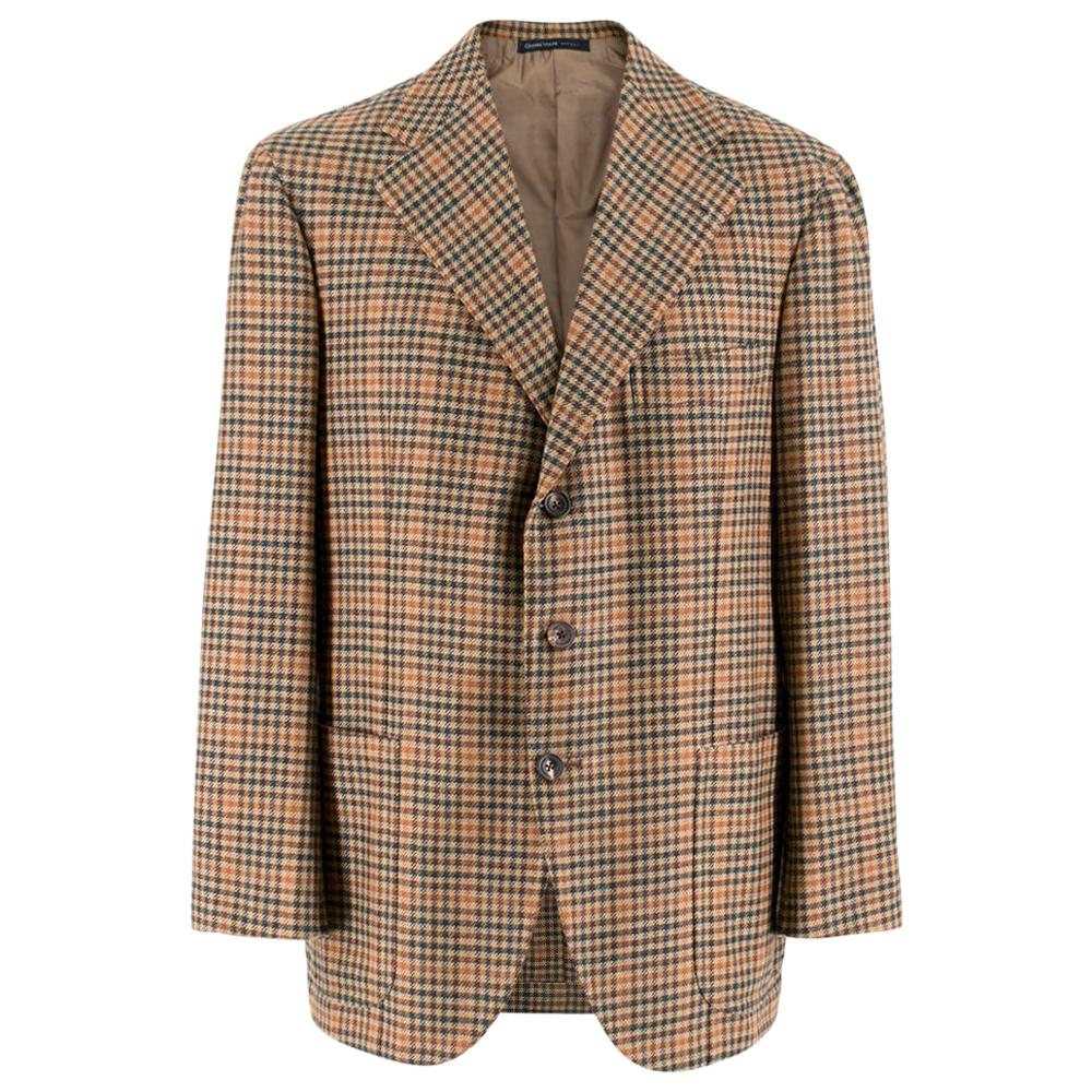 Gianni Volpe Napoli Patterned Single Breasted Blazer - Estimated Size L  For Sale