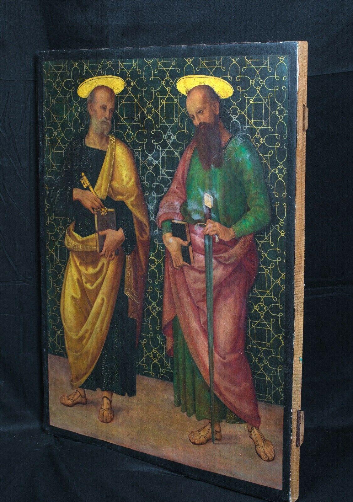 Saint Peter & Saint Paul, oil on panel - Painting by Giannicola di Paolo 