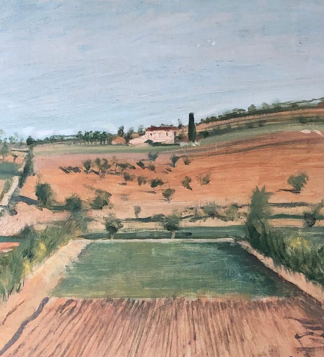 Paesaggio di Romagna - Gray Landscape Painting by Giannino Marchig
