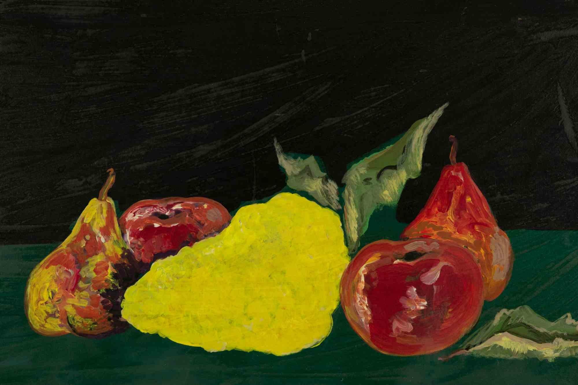 Fruits - peinture à l'huile de Gianpaolo Berto - 1967 en vente 2