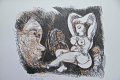 Hommage à Pablo Picasso - Lithographie de Gianpaolo Berto - 1974