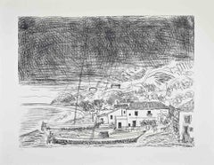 Landscape - Etching by Gian Paolo Berto - 1968