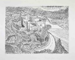 Landscape - Etching by Gian Paolo Berto - 1968