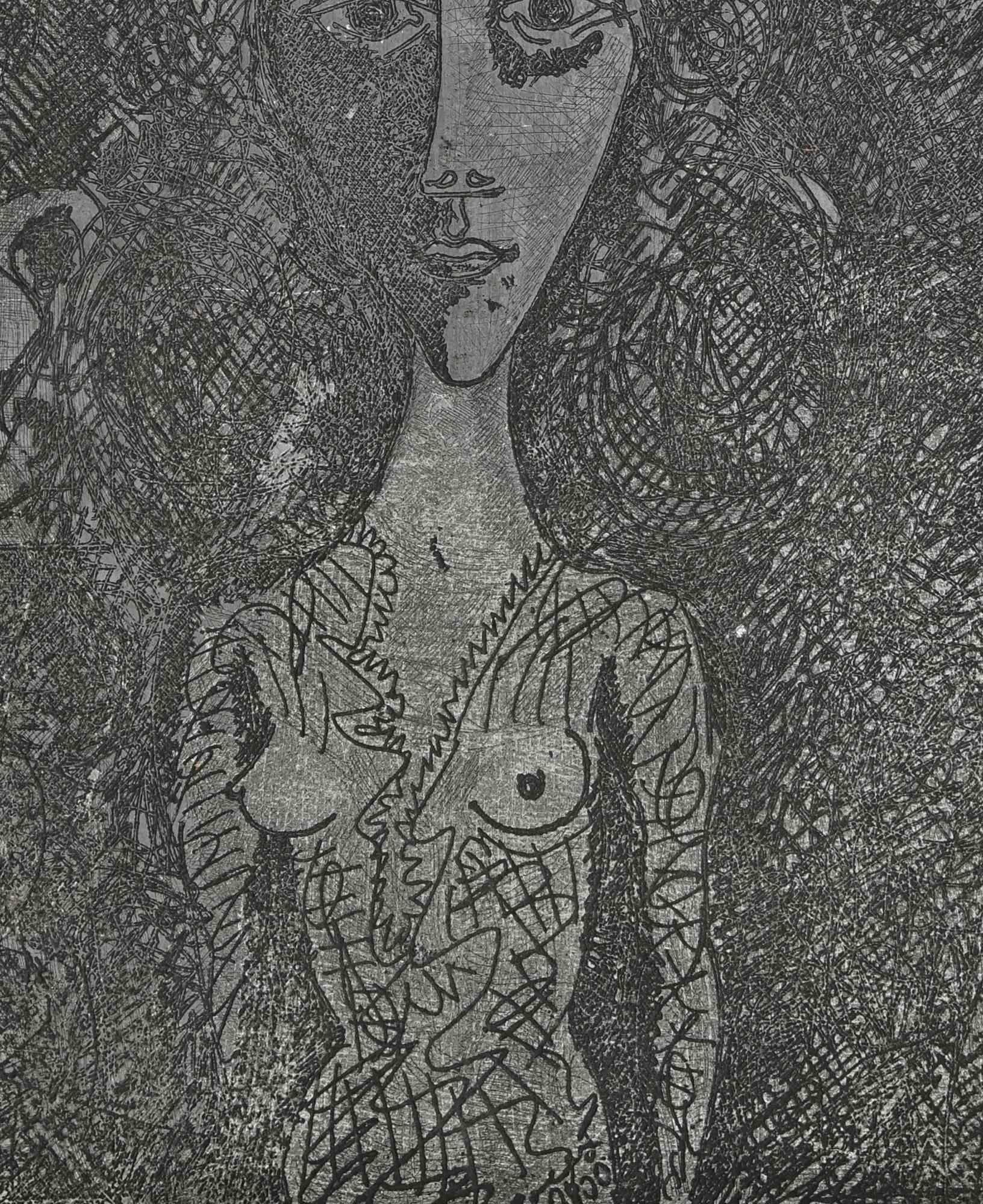 Portrait of a woman is an original artwork realized by Gianpaolo Berto in the 1980s. 

Engraved metal plate.

Gianpaolo Berto : A native of Adria, an eclectic and multifaceted artist, in 1956 at the age of sixteen, struck by his precocious