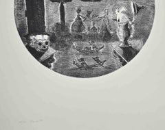 The Cat - Etching by Gianpaolo Berto - 1974