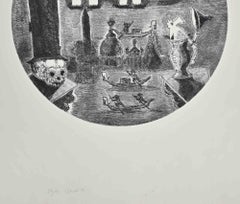 The Cat - Etching by Gianpaolo Berto - 1974