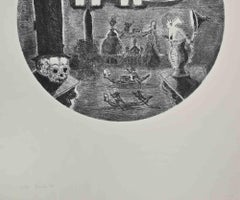 The Cat - Etching by Gianpaolo Berto - 1974