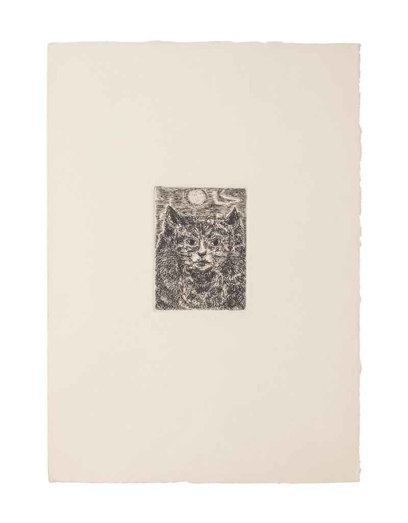 The Cat - Etching on Paper by Gianpaolo Berto - 1970s For Sale 1