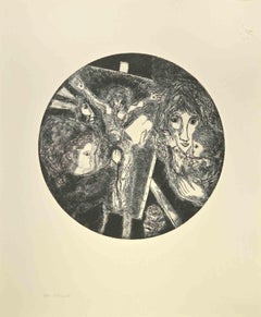 Vintage The Crucifixion - Etching by Gianpaolo Berto - 1974