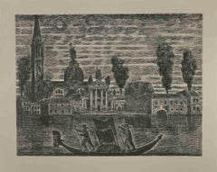Venise - Gravure de Gianpaolo Berto - 1974