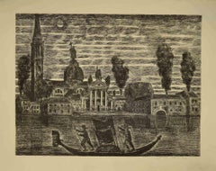 Vintage Venice - Etching by Gianpaolo Berto - 1974