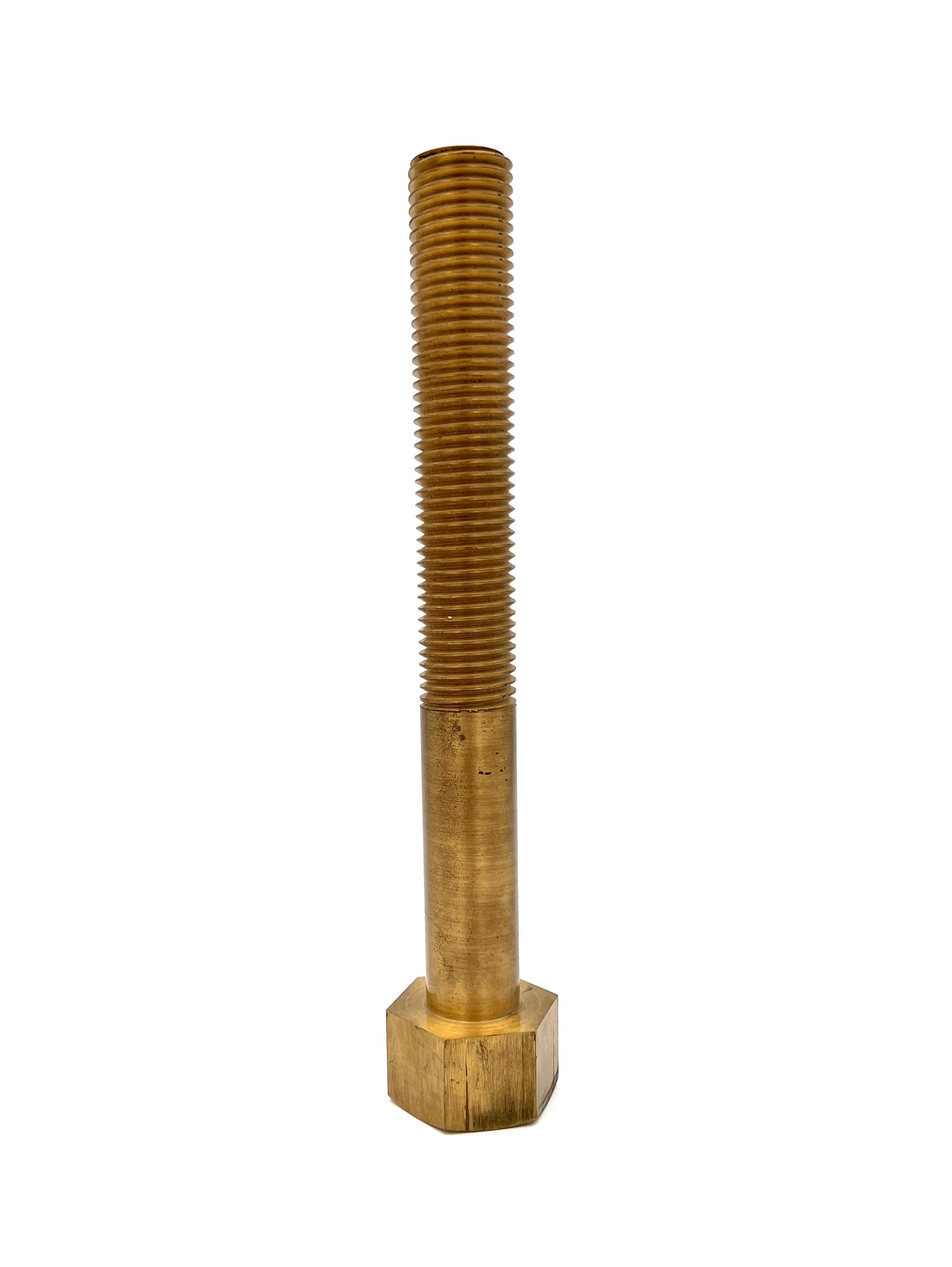 Metalwork Giant Brass Screw, Austria Mid Century Machine Age