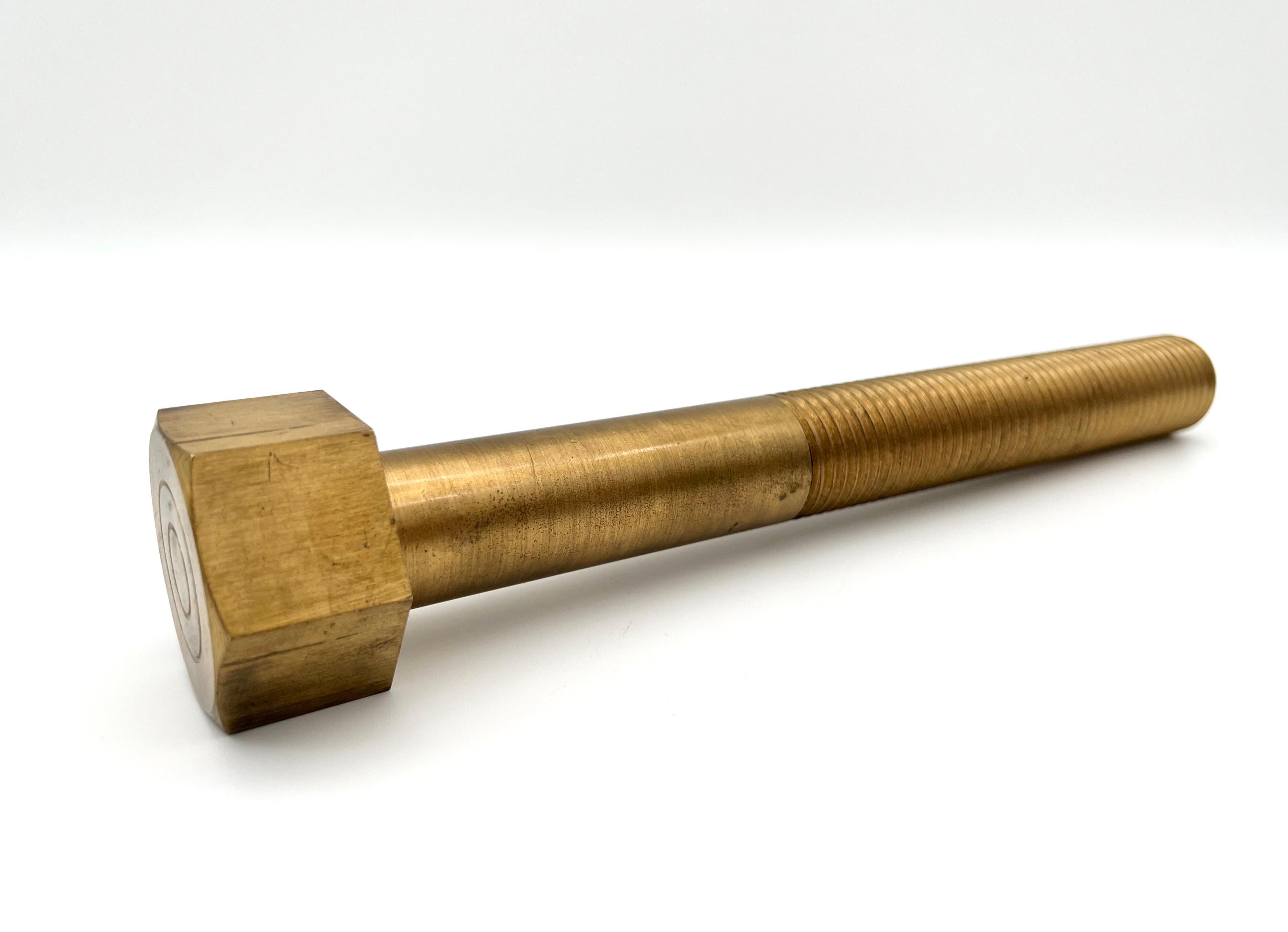 Giant Brass Screw, Austria Mid Century Machine Age 1