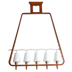 Giant 1930's Italian Wood Chandelier